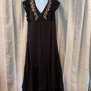 Black floral dress